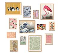 Fardes Impresiones estéticas de decoración maximalista para decoración de pared, colorido juego de pósteres estéticos para decoración del hogar, imágenes estéticas, decoración de pared, juego de arte