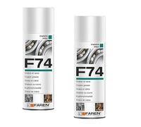 Faren F74 Grasa de Cobre, Spray Lubricante Hidrófobo Antigrripante para Altas Temperaturas, Propiedad extrema presión, previene el desgaste de componentes, 400 ml (2)
