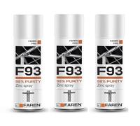 FAREN F93 Zinc Spray pureza 98%, galvanizado en frío, anticorrosivo, antioxidante, da un tinte claro brillante, especialmente adecuado para el retoque de piezas soldadas y oxidadas, 400 ml (3)