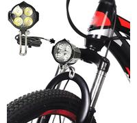 Fareo de ebike, Faros de Bicicleta eléctrica de plástico de plástico de Seguridad Brillante con bocina, 4 Luces y 3 Pines de Conector Impermeable Luz Delantera para al Aire Libre, Faros Delanteros