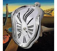 FAREVER Salvador Dali - Reloj derretido para decoración del hogar, Oficina, Estante de Escritorio, Regalo Creativo Divertido, Color Plateado Roma