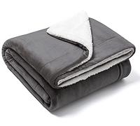 FARFALLAROSSA Manta Cama 135/150,Mantas para Sofa Grande,Manta Polar Franela Extra Suave,Gris Claro/Blanco 210 x 240 cm,para Toda Estación