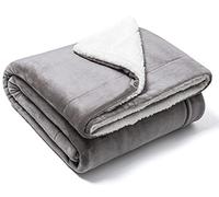 FARFALLAROSSA Manta Cama 135/150,Mantas para Sofa Grande,Manta Polar Franela Extra Suave,Gris Oscuro/Blanco 210 x 240 cm,para Toda Estación