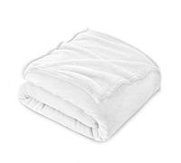 FARFALLAROSSA Manta de Franela Polar para Sofá y Cama 90 Individual, Súper Suave y Cálida, Ligera y Multiusos, Oeko-Tex, 130 x 160 cm Blanco