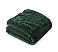 FARFALLAROSSA Manta Grande para Cama 150 y Sofá, Cubrecama de Franela Polar Súper Suave y Cálido para Invierno, Oeko-Tex, 210 x 240 cm Verde Oscuro