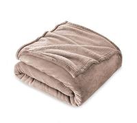 FARFALLAROSSA Manta Grande para Cama 150 y Sofá, Cubrecama de Franela Polar Súper Suave y Cálido para Invierno, Oeko-Tex, 210 x 240 cm Beige