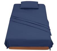 FARFALLAROSSA Sabanas Cama 120 - Juego Sábanas 3 Piezas - Sábanas Bajera Ajustable - Encimera - 1 Funda de Almohada 50x80 (Cama 120-120x190/200 cm, Azul)