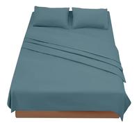 FARFALLAROSSA Sabanas Cama 180 - Juego Sábanas 4 Piezas - Sábanas Bajera Ajustable - Encimera - 2 Funda de Almohada 50x80 (Cama 180-180x190/200 cm, Verde)