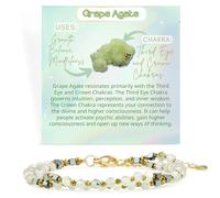 Farfume Pulseras de Cristal como Regalos, Chakra 4mm Pulseras de Piedras Naturales para Mujeres - Doble Enlace en una Pulsera