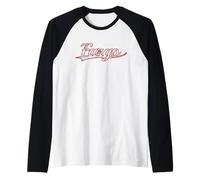 Fargo North Dakota Midwest Vintage Varsity Distressed Camiseta Manga Raglan