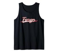 Fargo North Dakota Midwest Vintage Varsity Distressed Camiseta sin Mangas