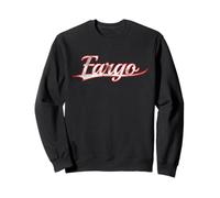 Fargo North Dakota Midwest Vintage Varsity Distressed Sudadera