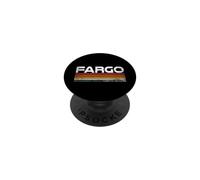 Fargo North Dakota Retro Rayas Vintage City Design PopSockets PopGrip Adhesivo