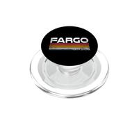 Fargo North Dakota Retro Rayas Vintage City Design PopSockets PopGrip para MagSafe
