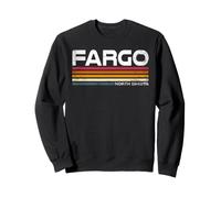 Fargo North Dakota Retro Rayas Vintage City Design Sudadera