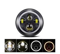 Fari Para Hummer H1 H2 Para F 150 Para Chevy Para Dodge Faro LED DRL 7 Pulgadas 45w 4x4 Faros Delanteros Halo Redondos Faro Anteriore(1 Piece halo black)
