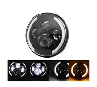 Fari Para Hummer H1 H2 Para F 150 Para Chevy Para Dodge Faro LED DRL 7 Pulgadas 45w 4x4 Faros Delanteros Halo Redondos Faro Anteriore(1 Piece half halo)