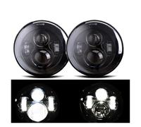 Fari Para Suzuki Para Land Para Cruiser Para Mazda DRL 7 Pulgadas 45w 4x4 Delanteros Halo Redondos 7 Pulgadas Faro Anteriore(2 Piece black)