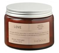 Fariboles - Vela perfumada Estimulante LOVE (Santal, Vetyver, Almizcle, 400 g)
