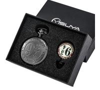FARIDRUN Caja de regalo mágica para reloj de bolsillo, caja de regalo para amigos y un collar con colgante de amistad, Latón 5, One Size