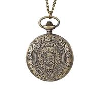 FARIDRUN Reloj de bolsillo para hombre y mujer con cadena, reloj de cuarzo Full Hunter, esfera blanca