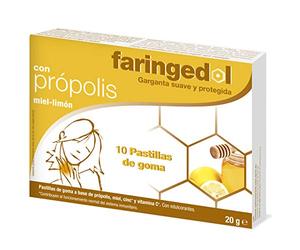 Faringedol - Pastillas de goma para garganta, sabor limón y miel, 10 unidades, caja 50 g