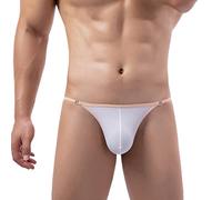 Faringoto Bragas para hombre Calzoncillos para hombre Ropa interior Desmontable Side Briefs Bikini Pant Hombres Cómodo Sexy Slip U Calzoncillos, blanco, S