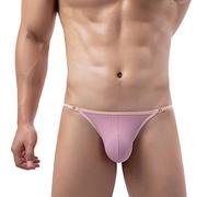 Faringoto Bragas para hombre Calzoncillos para hombre Ropa interior Desmontable Side Briefs Bikini Pant Hombres Cómodo Sexy Slip U Calzoncillos, rosa, S