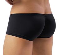 Faringoto Calzoncillos cortos para hombre, ropa interior, seda helada, transpirables, calzoncillos tipo slip-bóxer, Negro , M