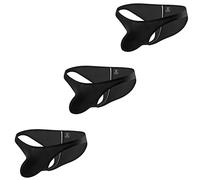 Faringoto Ropa interior masculina de cintura baja de seda de hielo calzoncillos translúcidos tipo bikini, 3 Negro, M