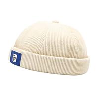 Faringoto Sombrero de pana Docker Cap Brimless Sombreros para Hombres, beige, Talla única