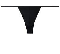 Faringoto Tanga deportiva cómoda de alta elasticidad para hombre, varios tamaños, con espalda en T, pantalones acanalados, en forma de T, Negro -, Large