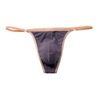 Faringoto Tanga lateral desmontable para hombre, pantalón de bikini gay, cómodo y sexy, gris oscuro, S