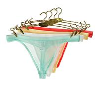 Faringoto Tangas de Seda de Hielo para Hombre, Tanga de T-Back de Hombre, Tanga de Cordón G, M