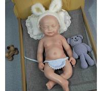 Farious 46CM Realistic Full Silicone Baby Doll,Lifelike Reborn Baby Dolls, Toy, and Collectible.Bald Girl 015