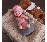 Farious - poupée réaliste en Silicone de 46CM, poupées de bébé Reborn réalistes, jouet et objet de Collection. Garçon chauve à boire 024-d (La Chica Puede Beber)