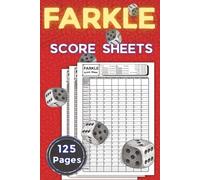 Farkle Score Sheets: Up to 8 Players | Large Print 6x9 Perfect Size | 125 Pages | Score Pads for Easy Scorekeeping | Clear Design Scorebook
