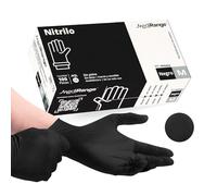 Farla Medical MediRange Nitrile Gloves - Disposable Black Gloves - Powder Free & Latex Free Nitrile Gloves Medium - Multi-Purpose, Single Use - Box of 100
