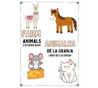 Farm Animal Coloring book Spanish and English: Animales de la Granja