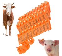 Farm Animal Tags - Numbered Ear Labels for Livestock | 100 Pieces 001-100 Helper, Sheep Goat Dog Deer Rabbit Hog Accent, Gardening Supplies Support, Lawn Backyard Courtyard Home
