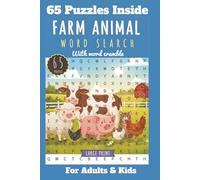 Farm Animal Word Search for Adults: 65+ Large Print Puzzles | Cow, Pig, Sheep, Chicken, Goat & More | Relaxing Activity Book for Farmers & Animal Lovers