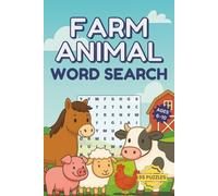 Farm Animal Word Search Puzzle Book: Word Searches with Easy to Read Print about Animals, Farms, Pets and More | 6x9 inches, 110 pages | 50+ Puzzles ... for Vacations, Holidays, Education and Fun