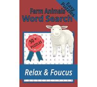 Farm Animal Word Search Puzzle Book: Word Searches with Easy to Read Print about Farming, Farm animals, and More | 6x9 inches, 110 pages | 50+ Puzzles ... Gift for Vacations, Holidays and Free Times