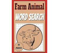 Farm Animal Word Search: Word searches with easy to read print about livestock, barns, tractors, and country farm life | 6x9 inches, 110 pages | 55 puzzles
