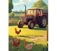 Farm Animals And Numbers Coloring Book: Farm animals coloring book for kids 1-3 years old
