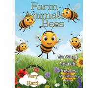 Farm Animals Bees: 50 Very Hard Word Search Games for Kids and Teens Large Print