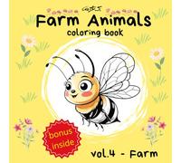 farm animals coloring book: Coloring Book for Adults, Simple and Big Designs for Relaxation Featuring Animals (easy to color) (coloring books)