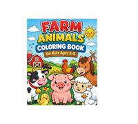 Farm Animals Coloring Book for Kids Ages 3-5: Cute and Simple Farm Animal Designs for Little Hands