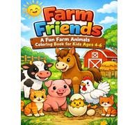 Farm Animals Coloring Book for Kids Ages 4-6: Fun and Easy Animal Coloring Pages with Cute Pigs, Horses, Cows, Chickens and More | 8.5x11 in | Perfect ... Boys & Girls in Preschool and Kindergarten