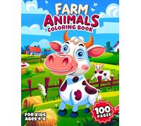 Farm Animals Coloring Book for Kids Ages 4-8: Fun & Easy Farm Coloring Pages for Boys & Girls - Cute Cows, Pigs, Chickens, Sheep & More!
